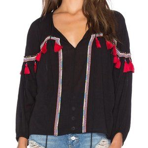 Piper Bacoor Long Sleeve Tassel Top Revolve